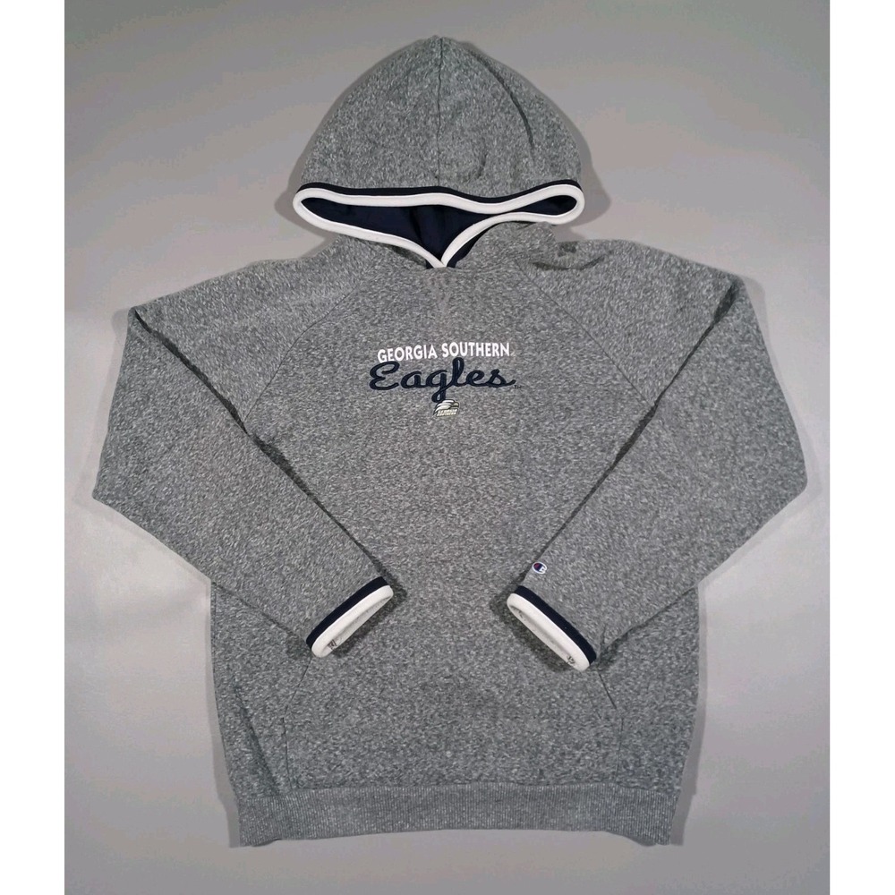 Georgia Southern Eagles Hoodie Womens L Gray Pullover Embroidered Logo Champion